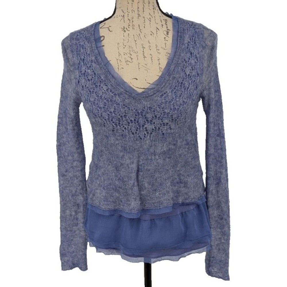 KNITTED & KNOTTED Fairy Core Whimsical Alpaca Wool Blend Sweater SIze M